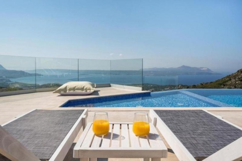 Drapanos Kreta: Steinvilla mit Meerblick und Infinity-Pool in Drapanos zu verkaufen Haus kaufen